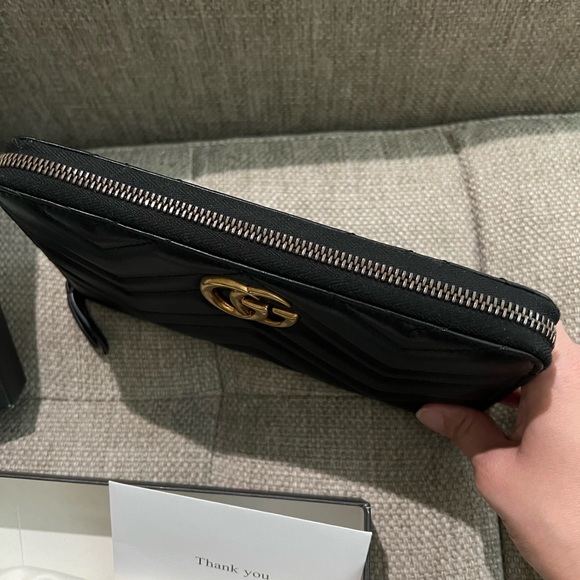 Gucci travel wallet extra large size black marmont - Picture 5 of 9
